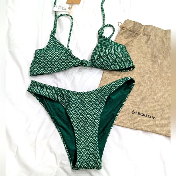 Berlook Nwt Small Green Bikini Set - Picture 1 of 2